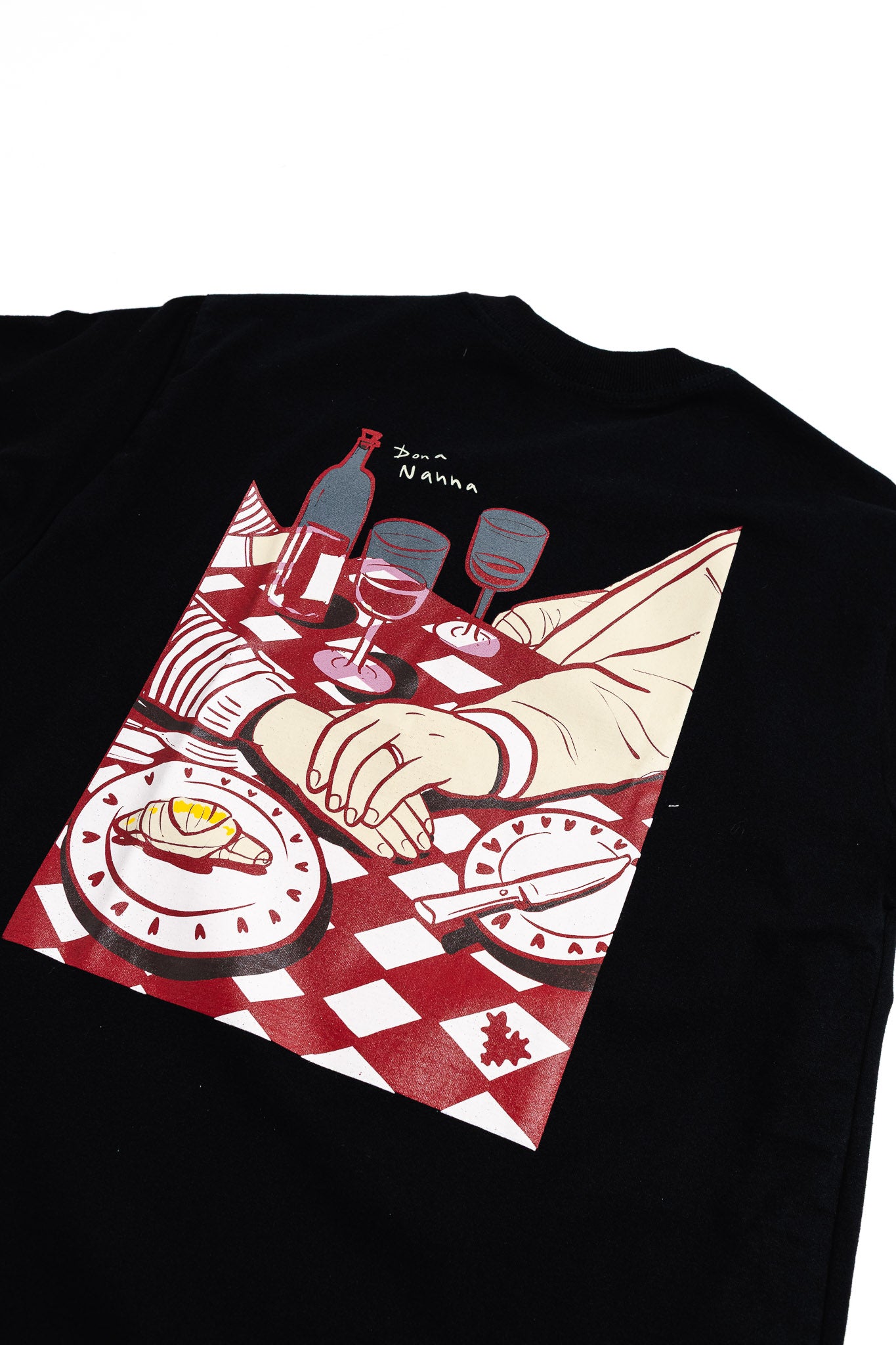 CAMISETA DATE NIGHT PRETA OVERSIZED